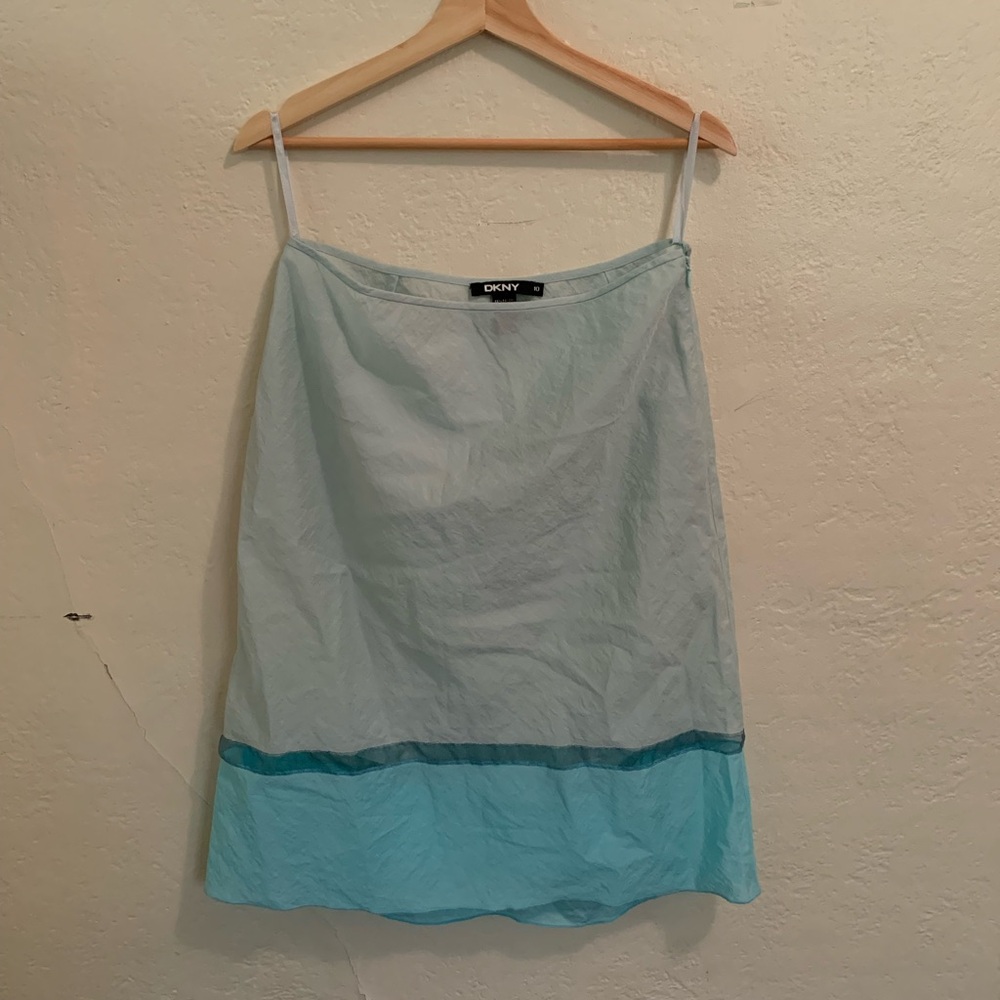 Vintage DKNY Sheer Paneled Midi Skirt 10